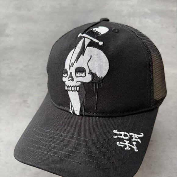 NWT Ed Hardy Skull Dagger Embroidered Hat - Picture 2 of 6